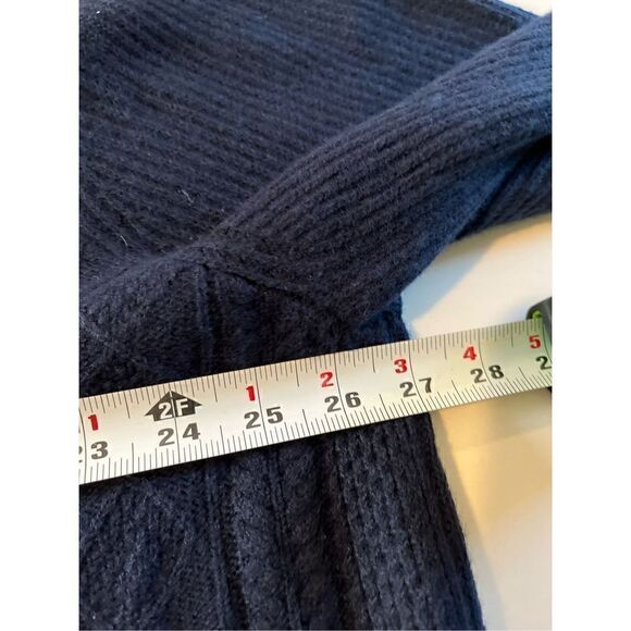 Jos A Bank Reserved Men’s Full Zip Sweater Sz 2XL Blue Wool Elbow Patches - Picture 8 of 11